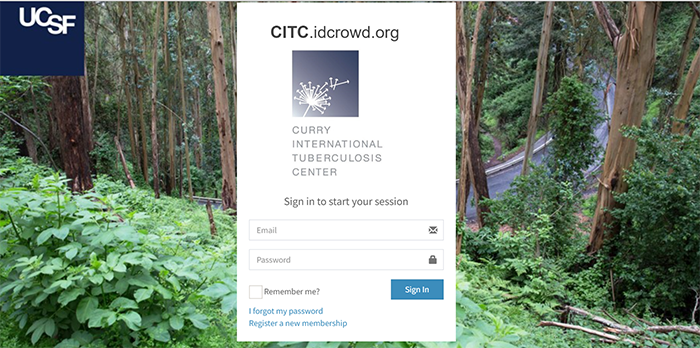 citc idcrowd main login screen
