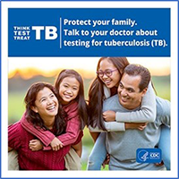 Think Test TB protect your family poster