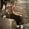 Old Homeless man in Boston