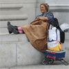 Homeless woman in Washington, D.C.