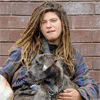 Homeless woman
