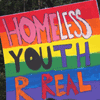 homeless youth sign