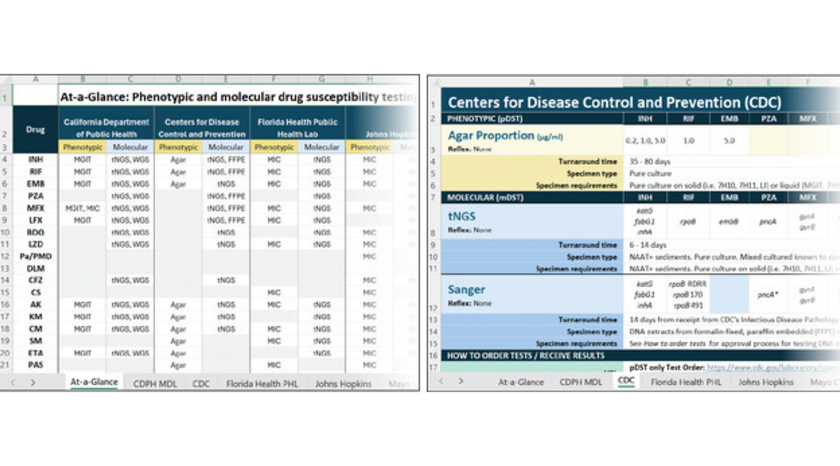 lab tools from at a glance and CDC pages