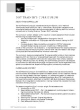 DOT training introduction page 
